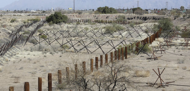 Tucson Oddity: Giant 'jacks' along Santa Cruz River are erosion-control devices